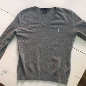 Last Chance!! Grey Ralph Lauren V-Neck Sweater